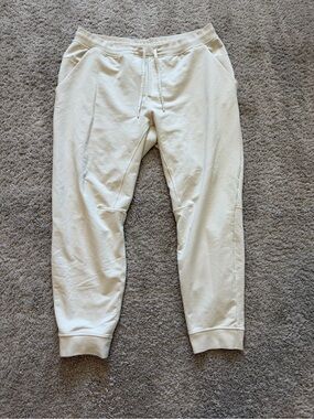 Men's Drawstring Jogger Pants - Cream